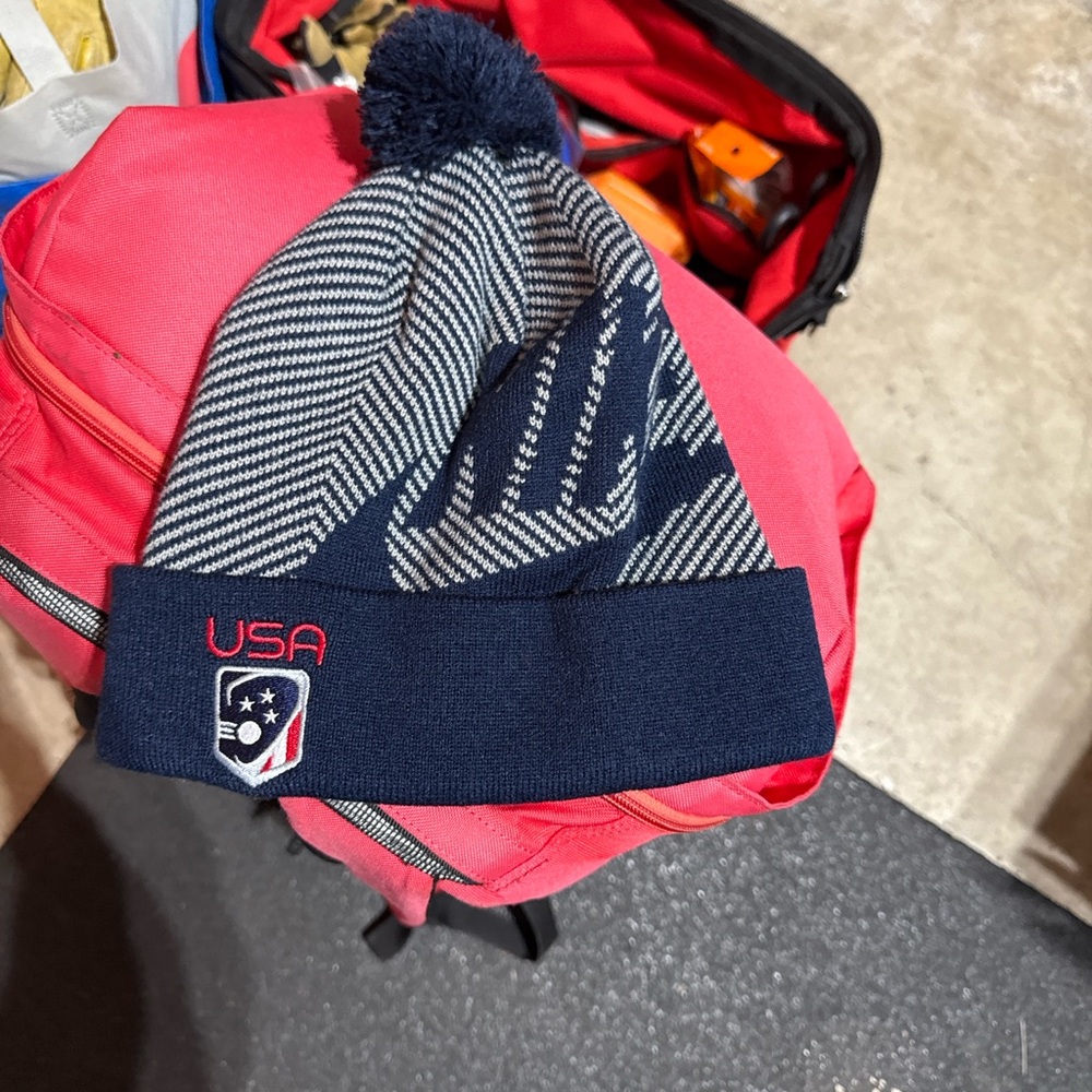 Nike Lacrosse USA Navy and Gray Beanie